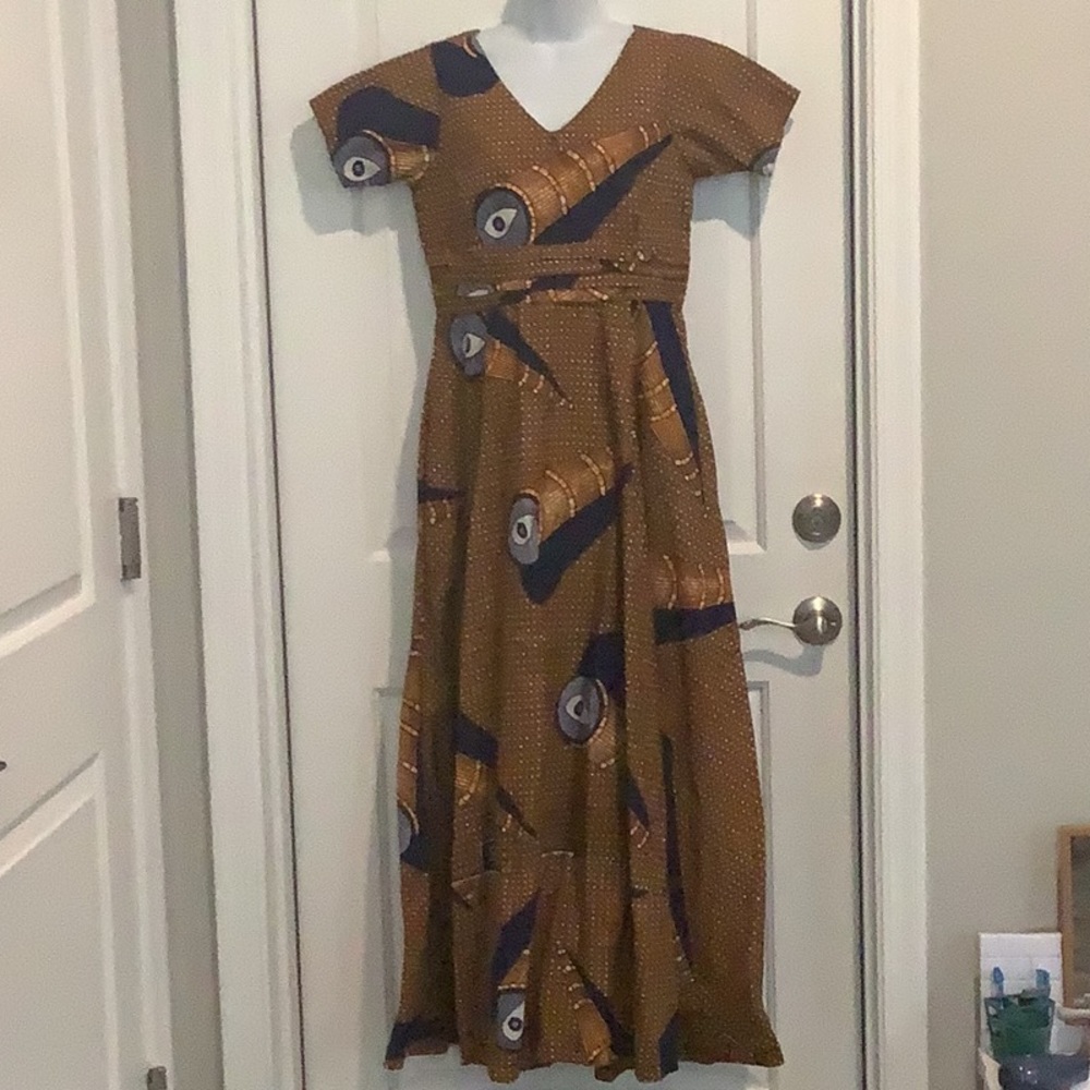 Yellow Custom Ankara dress